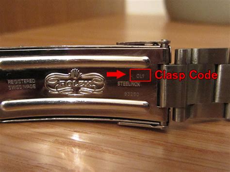 rolex clasp code lt